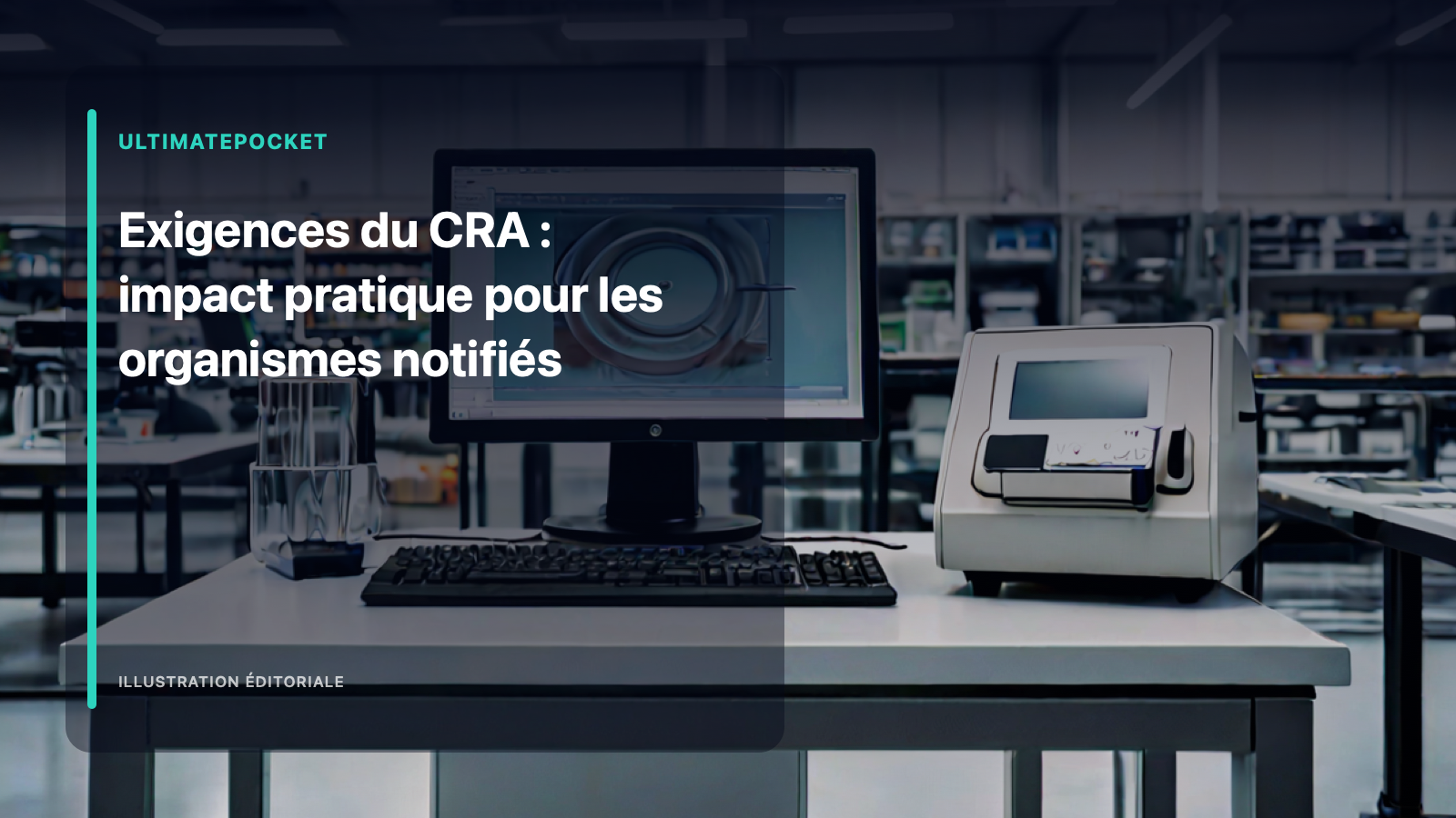 Illustration éditoriale pour « Exigences du CRA : impact pratique pour les organismes notifiés »
