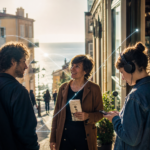 Illustration éditoriale pour Nice crée local : faire circuler la musique, les livres et les talents dans la ville