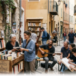 Illustration éditoriale pour Nice crée local : faire circuler la musique, les livres et les talents dans la ville