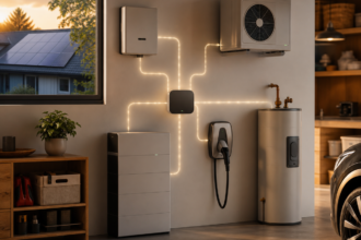Illustration éditoriale pour Matter et gestion de l’énergie : préparer la maison connectée sans promettre des économies automatiques