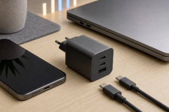 Illustration éditoriale pour Chargeur USB-C : comprendre puissance, Power Delivery et compatibilité avant d’acheter
