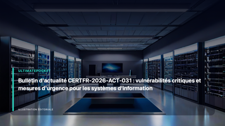 Illustration éditoriale pour « Bulletin d'actualité CERTFR-2026-ACT-031 : vulnérabilités critiques et mesures d'urgence pour les systèmes d'information »