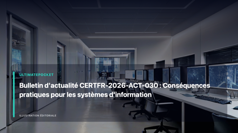 Illustration éditoriale pour « Bulletin d'actualité CERTFR-2026-ACT-030 : Conséquences pratiques pour les systèmes d'information »