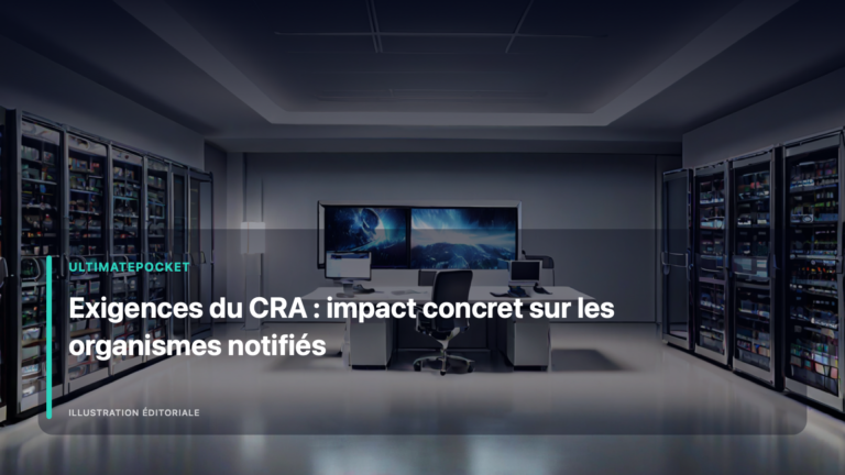 Illustration éditoriale pour « Exigences du CRA : impact concret sur les organismes notifiés »