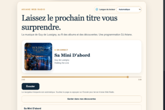 Interface publique Ariane Web Radio