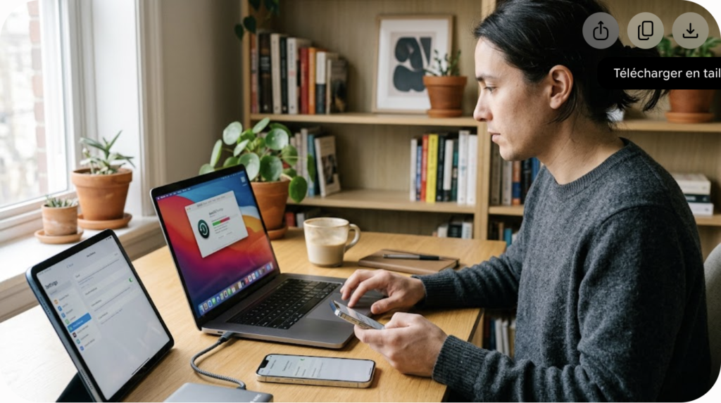 Illustration éditoriale pour Rentrée Apple : préparer ses appareils avant les nouvelles versions