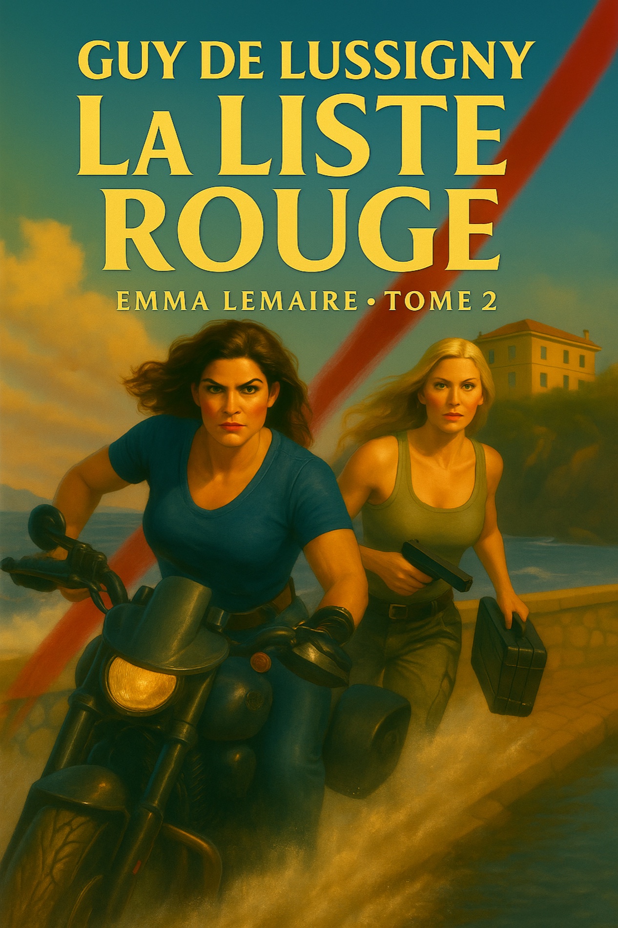 Véritable première de couverture La Liste Rouge — Emma Lemaire, Guy de Lussigny